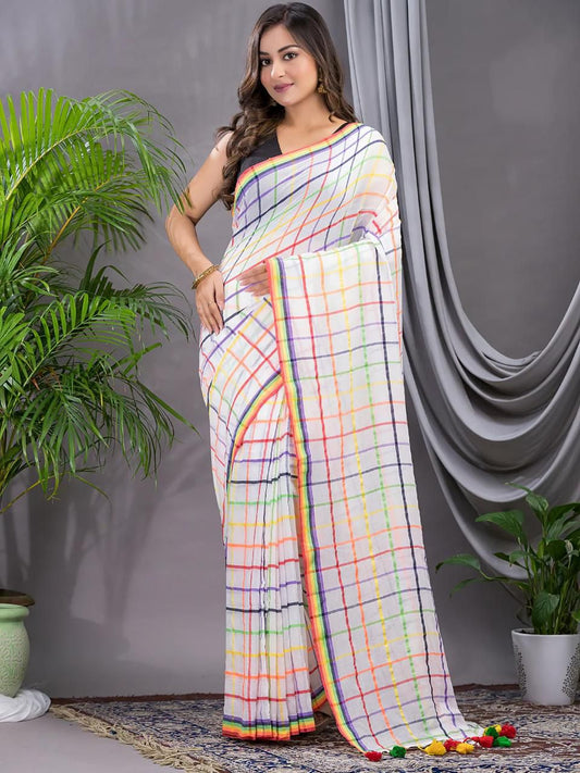 Pure Mulcotton 120 Count saree