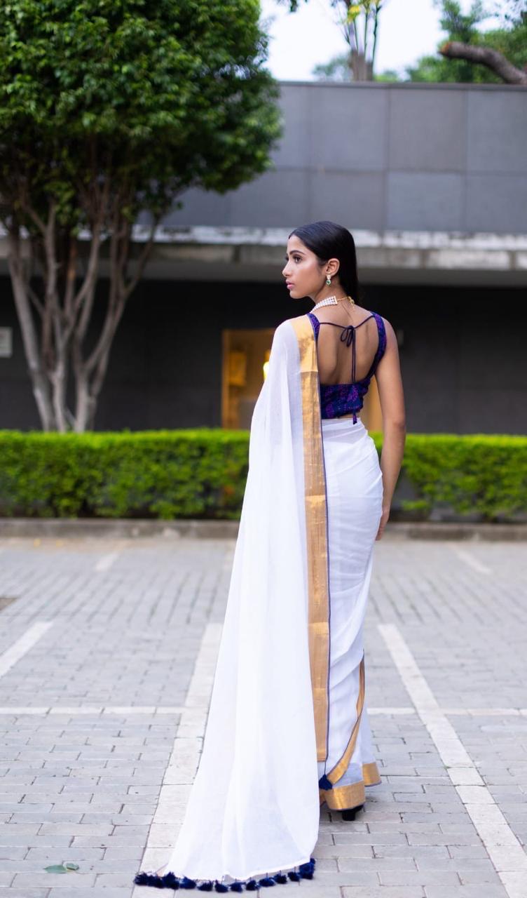 Pure Mulcotton 120 Count Saree