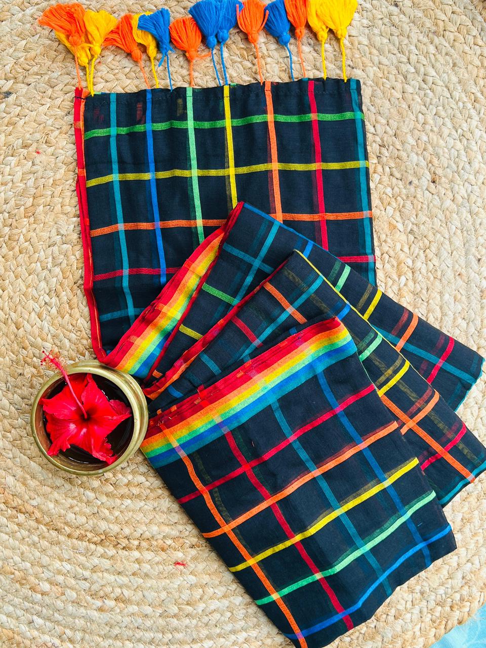 Pure Mulcotton 120 Count Saree