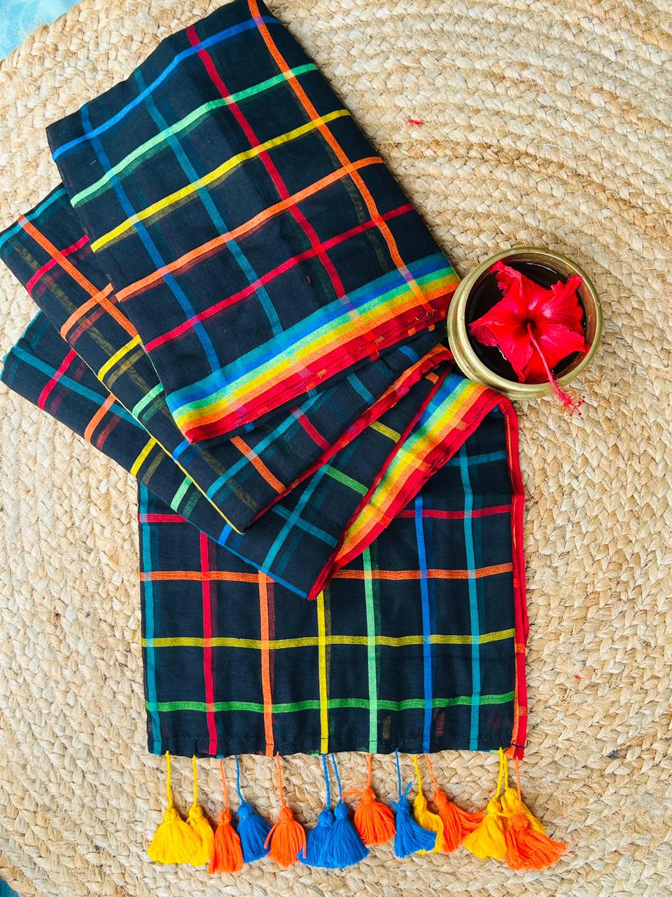 Pure Mulcotton 120 Count Saree