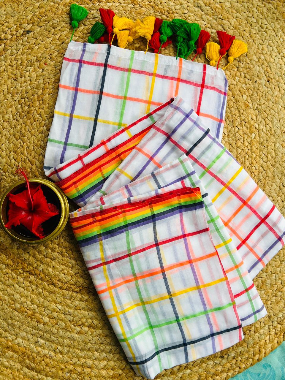 Pure Mulcotton 120 Count saree