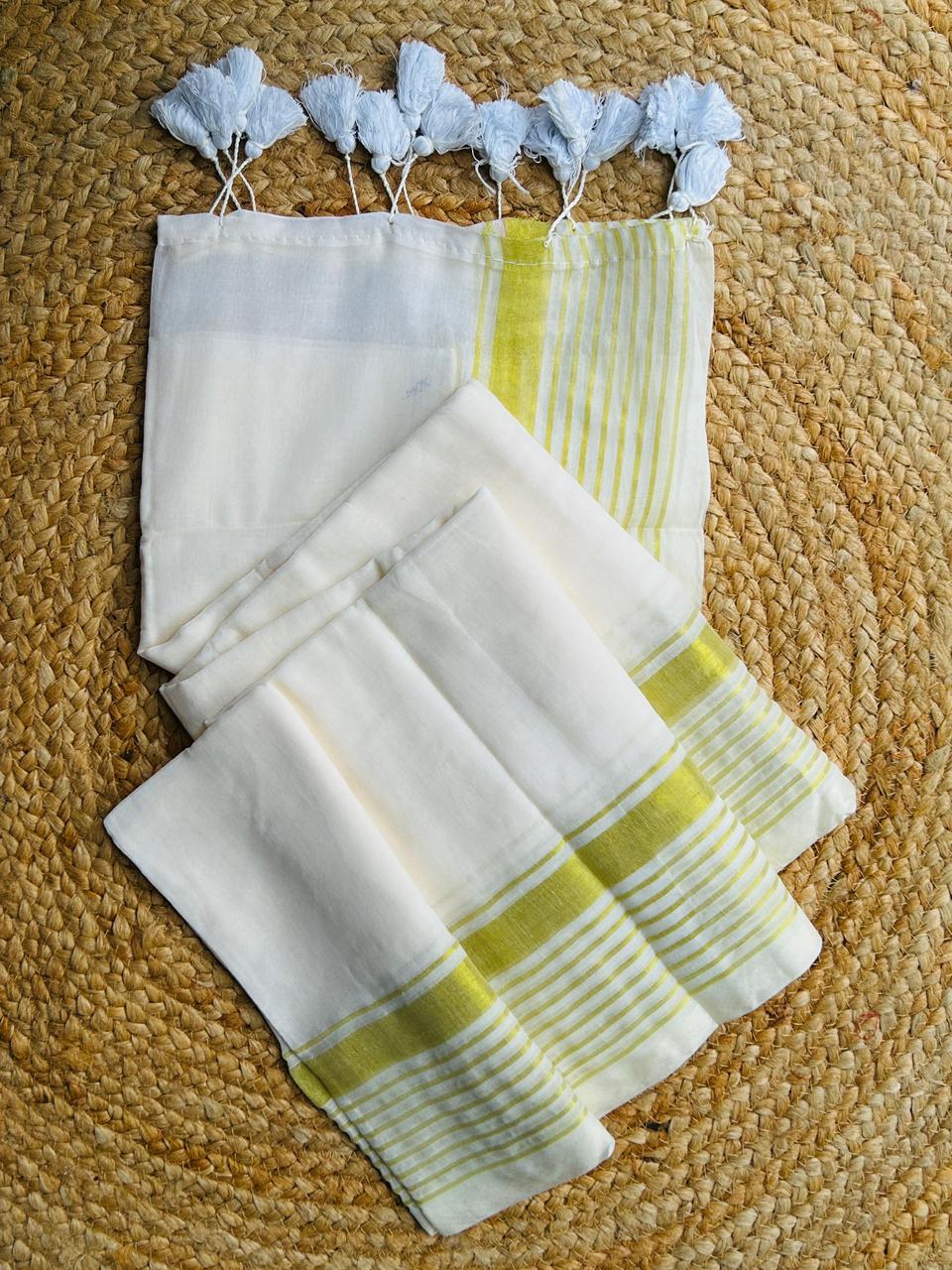 Pure Mulcotton 120 Count Saree