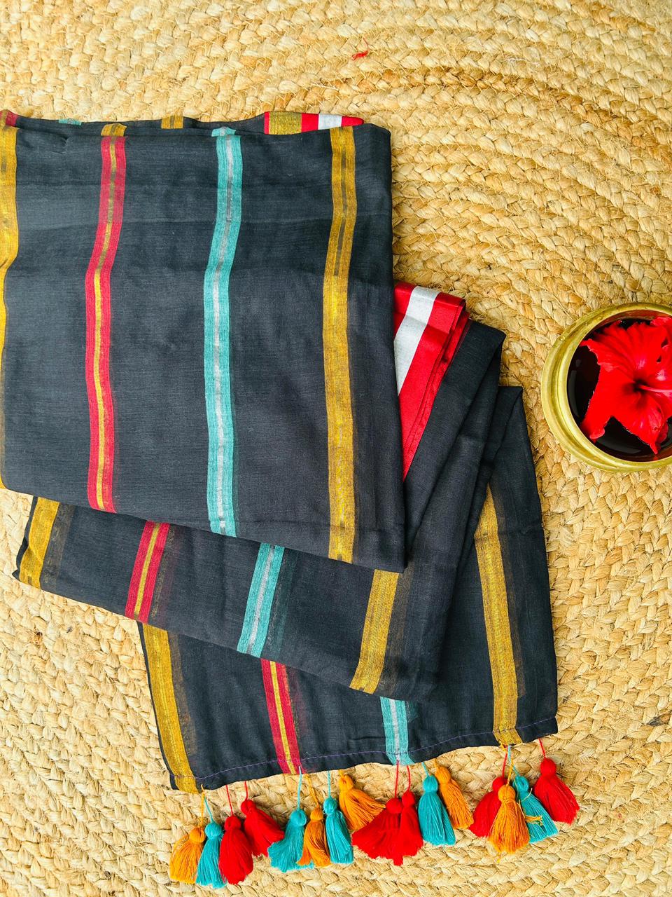 Pure Mulcotton 120 Count Saree