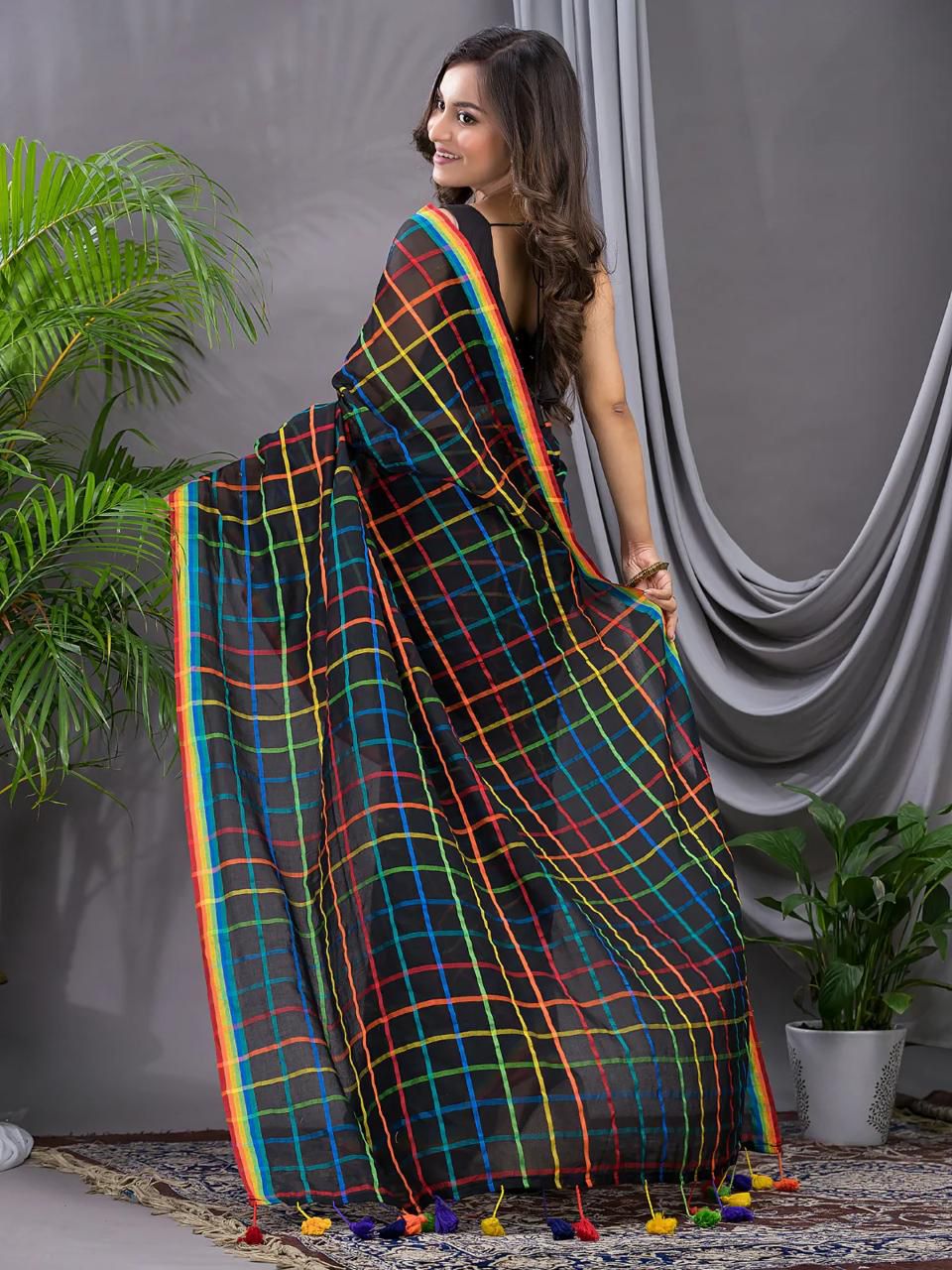 Pure Mulcotton 120 Count Saree