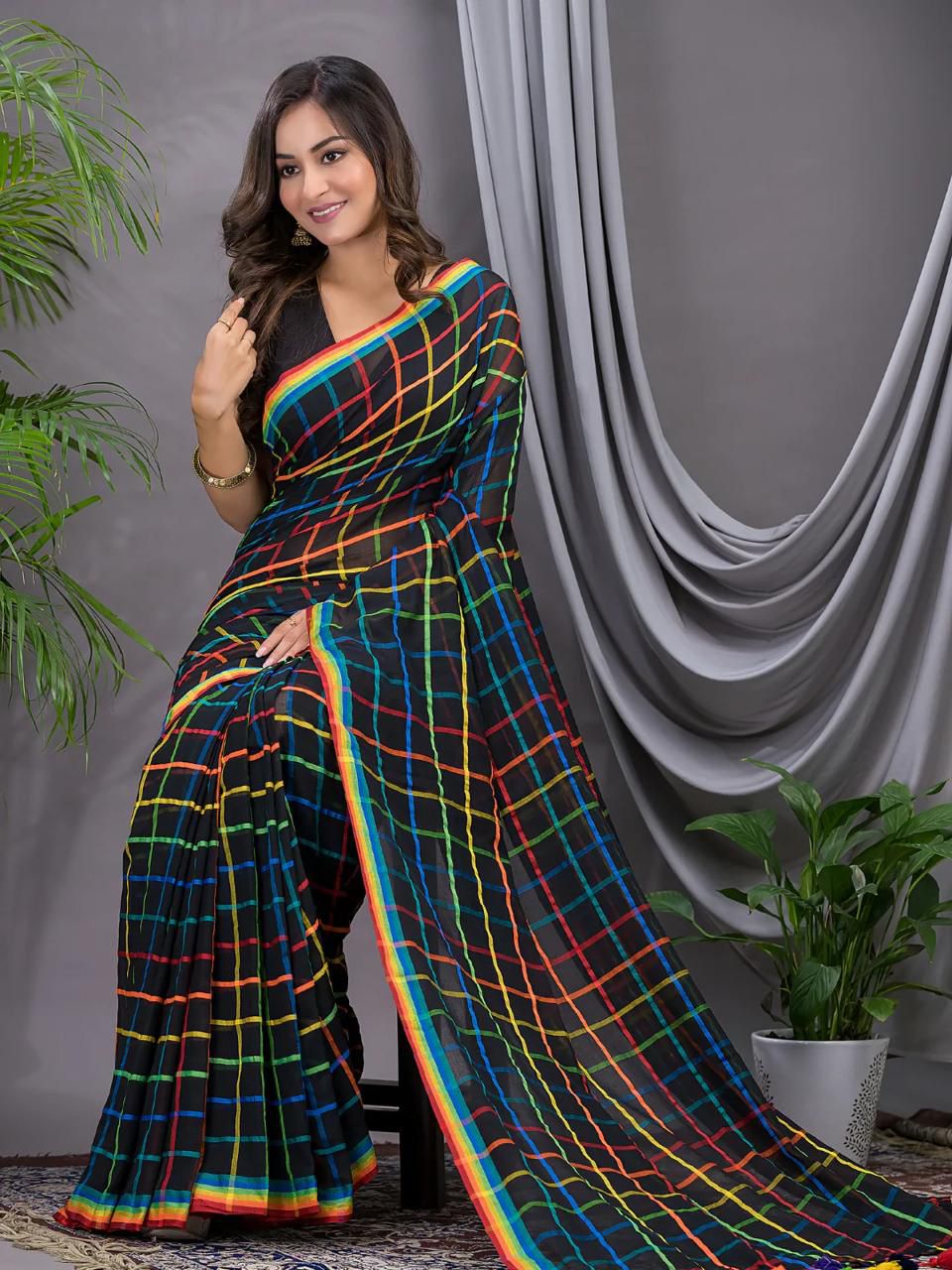 Pure Mulcotton 120 Count Saree