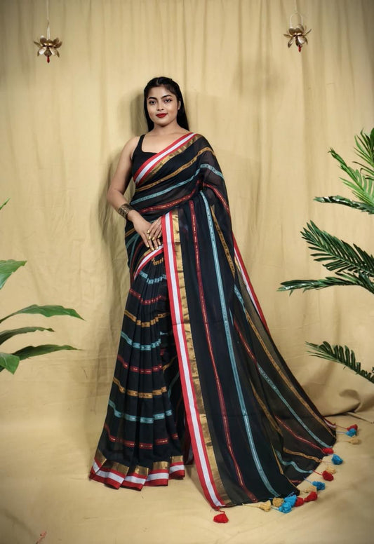 Pure Mulcotton 120 Count Saree